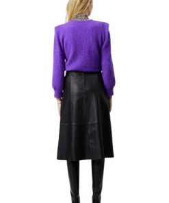 Dante 6 Midirokken Celina Leather Maxi Skirt Black