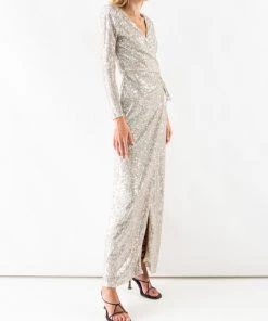 DORIS S Feestjurken Maxi Dresses Gray -DORIS S Verkoopwinkel 20c026916fc3e4d1c87f865dbf699f40