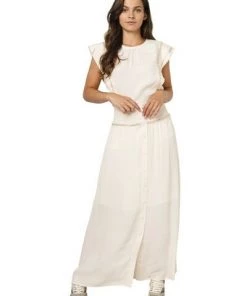 Maxi Rokken Dante 6 ADANA EMBELLISHED MAXI Butter Cream White
