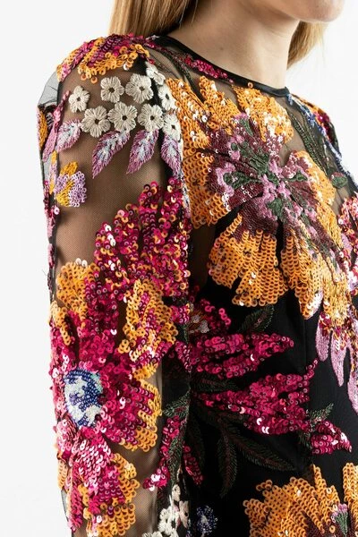 DORIS S Jurken Madonna Long Dress Orange 4 DORIS S Jurken Madonna Long Dress Orange - Afbeelding 4