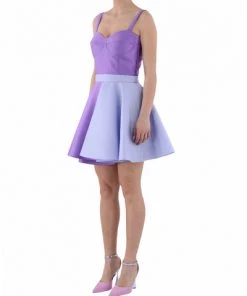 DORIS S Jurken Chiara Short Dress Purple