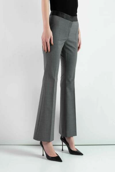 DORIS S Wijde Broeken Ursula Flare Pants Gray 3 DORIS S Wijde Broeken Ursula Flare Pants Gray - Afbeelding 3