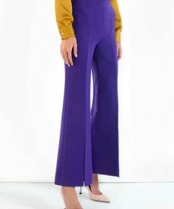 DORIS S Wijde Broeken Gina Farred Pants Green