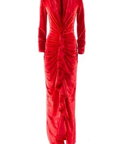 DORIS S Maxi Jurken VANESSA LONG DRESS Red -DORIS S Verkoopwinkel 81c6f52366a2ca5c18aa5cce49099bcc