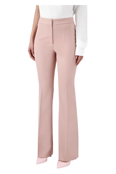 DORIS S Wijde Broeken Claudia Farred Pants White 2 DORIS S Wijde Broeken Claudia Farred Pants White - Afbeelding 2