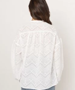 Blouses Dante 6 DARYA EMBRODERY BLOUSE Milk White White