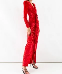 DORIS S Maxi Jurken VANESSA LONG DRESS Red -DORIS S Verkoopwinkel 928f1d5f14b898e135b477f6483e1f10
