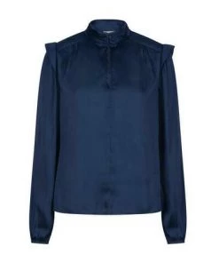 Blouses DANTE 6 Amari Detail Shoulder Blouse Blue