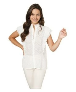 Blouses Dante 6 DEX EMBROIDERY TOP Milk White White -DORIS S Verkoopwinkel a1c5f375e6bc6cf188f0bd3dbc8a24fb
