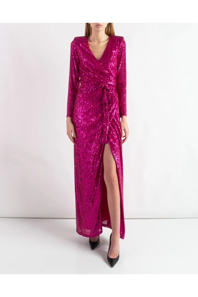 DORIS S Feestjurken Maxi Dresses Pink 3 DORIS S Feestjurken Maxi Dresses Pink - Afbeelding 3