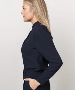 Blouses Dante 6 HONORE PLEATED SLEEVE Navy Blue -DORIS S Verkoopwinkel add0c6f9b8b41af795ad966f450df0bd