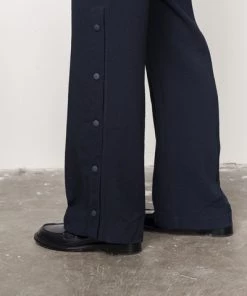 Wijde Broeken Dante 6 JUMEAU BUTTON DETAIL Navy Blue -DORIS S Verkoopwinkel ae974aa65904a56d7029790f70b75d68