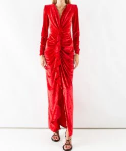 DORIS S Maxi Jurken VANESSA LONG DRESS Red -DORIS S Verkoopwinkel af24f47755a8bdb9da2d8e38d5874a9a