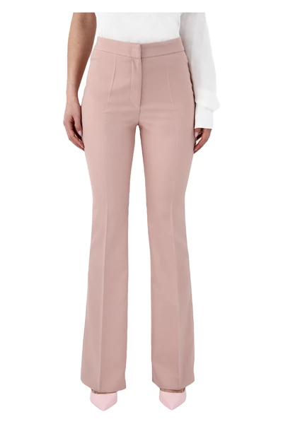 DORIS S Wijde Broeken Claudia Farred Pants White 4 DORIS S Wijde Broeken Claudia Farred Pants White - Afbeelding 4