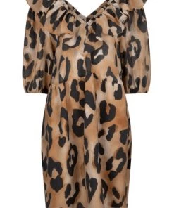 Dante 6 Casual Jurken Isabeau Leopard Dress Beige