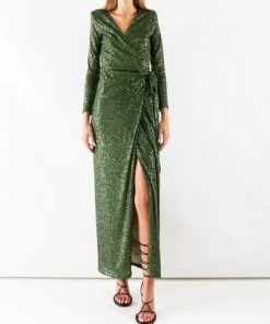 DORIS S Feestjurken Maxi Dresses Green