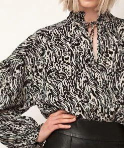 Dante 6 Blouses BLOUSE CAMERON PRINT TOP 900 Black -DORIS S Verkoopwinkel ce25f92bc435bacdddab83f9929b3fbb