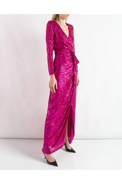 DORIS S Feestjurken Maxi Dresses Pink 4 DORIS S Feestjurken Maxi Dresses Pink - Afbeelding 4