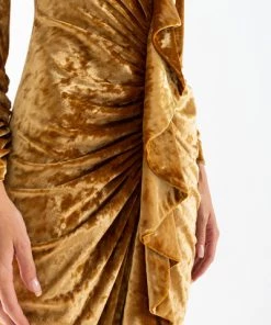 DORIS S Maxi Jurken VANESSA LONG DRESS Yellow