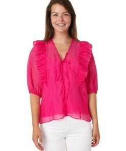 Dante 6 Blouses BLOUSE VERUSHKA CRINKLE JAQUARD Pink -DORIS S Verkoopwinkel d4cb7ab8802a679ac5473f089fc4dfb2
