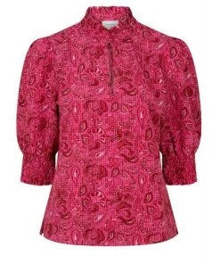 DORIS S Verkoopwinkel 8 Dante 6 Blouses Feline Print Top Pink