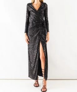 DORIS S Feestjurken Maxi Dresses Black -DORIS S Verkoopwinkel d9d527295556f76d003b951a7a353077