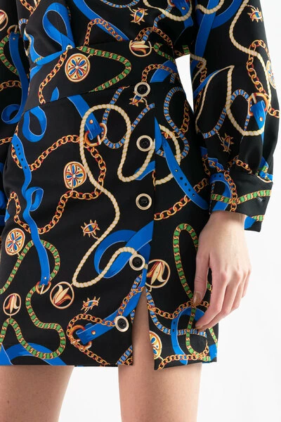 DORIS S Korte Rokken Letizia Miniskirt Blue 2 DORIS S Korte Rokken Letizia Miniskirt Blue - Afbeelding 2