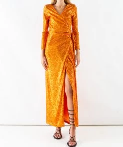 DORIS S Feestjurken Maxi Dresses Orange -DORIS S Verkoopwinkel edf6401f563687dbd1f420c7fb1a5b4e